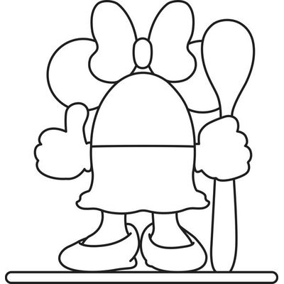Поставка за яйце Minnie Mouse с лъжичка Поставка за яйце Minnie Mouse с лъжичка
