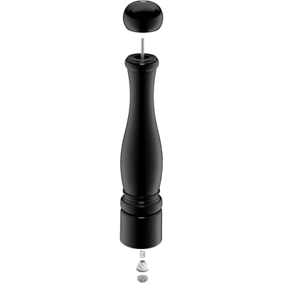 Дървена мелничка - черна 40см.