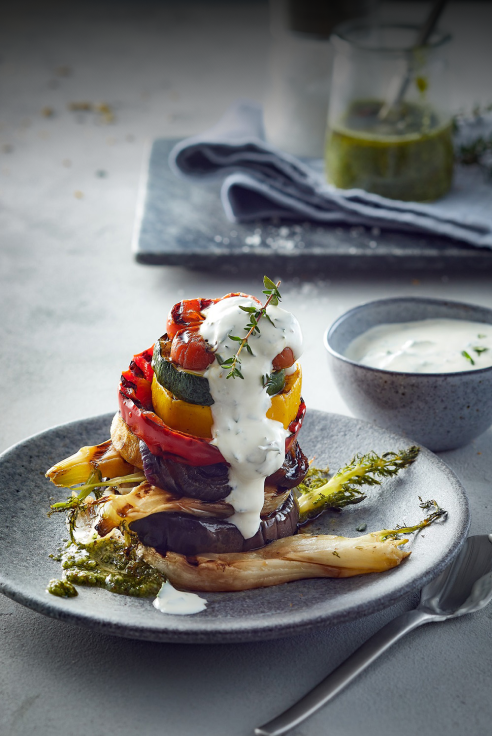 Кула от зеленчуци на грил